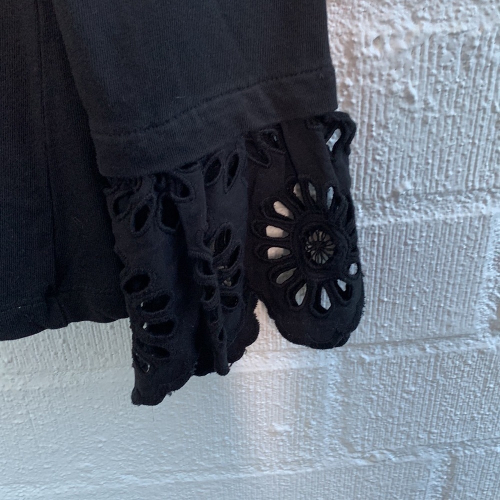 Beachlunchlounge Eyelet Bell Sleeve Long Sleeve Top sz S - Picture 7 of 8
